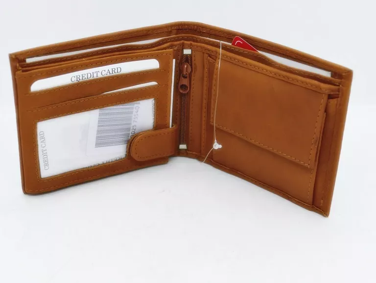 PORTFEL MĘSKI SKÓRZANY MUSTANG KOLOR BRĄZOWY