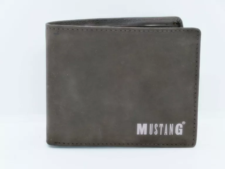 PORTFEL MĘSKI SKÓRZANY MUSTANG RFID BRĄZOWY