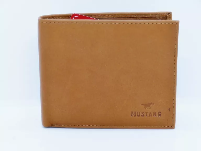 PORTFEL MĘSKI SKÓRZANY MUSTANG KOLOR BRĄZOWY
