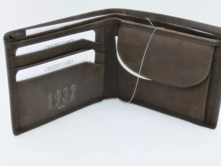 PORTFEL MĘSKI SKÓRZANY MUSTANG RFID BRĄZOWY