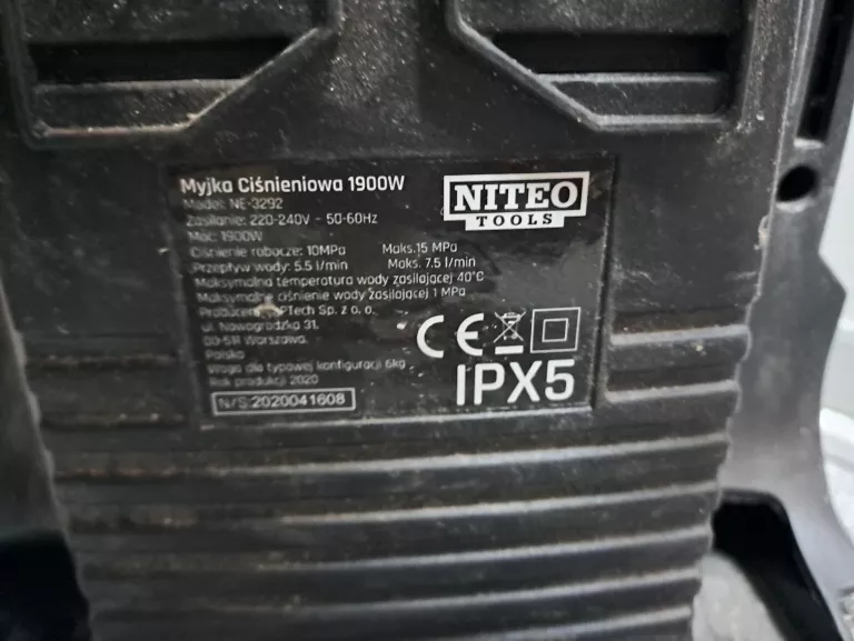 MYJKA CIŚNIENIOWA NITEO TOOLS 150 BAR 1900 W