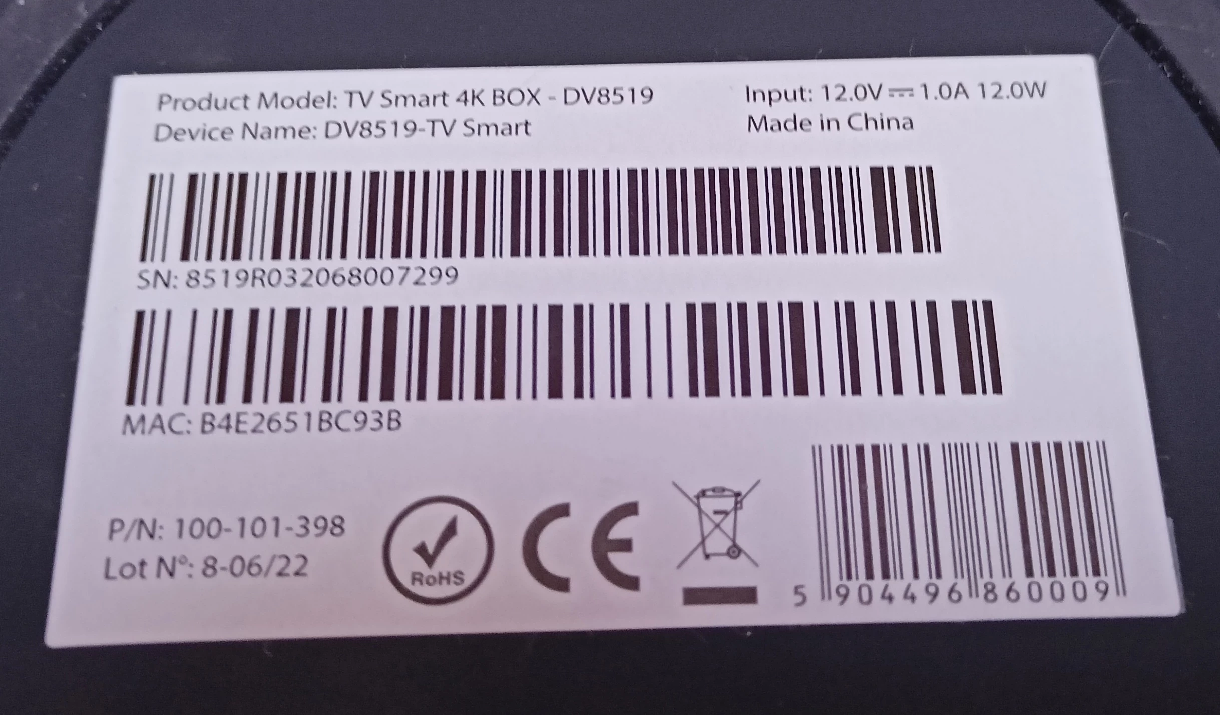 dekoder-tv-smart-4k-box-dv8519-ean-gtin-5904496860009