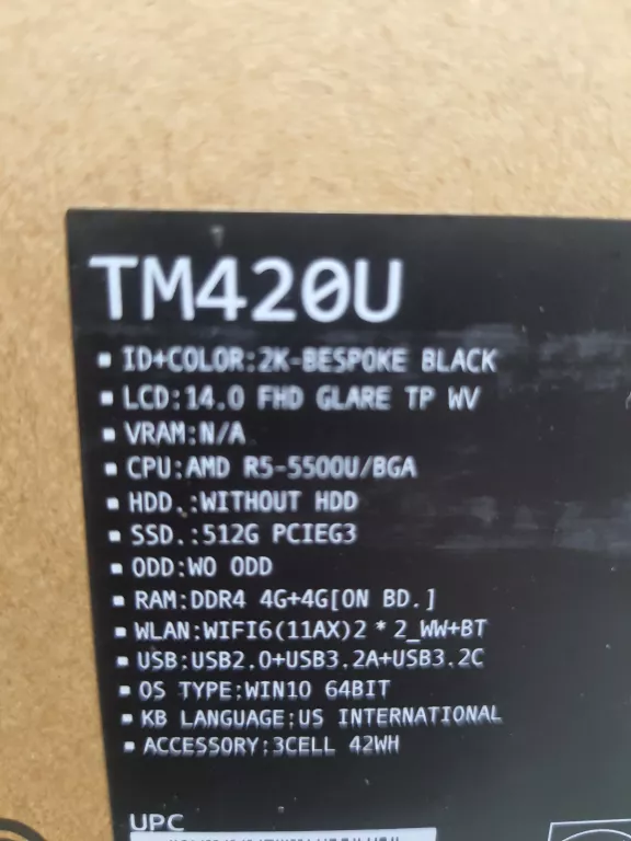 LAPTOP ASUS VIVOBOOK FLIP TM420UA-EC028T
