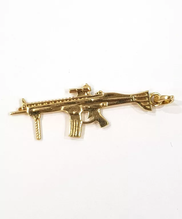 ZŁOTA ZAWIESZKA KARABIN CKM 1,42G 585