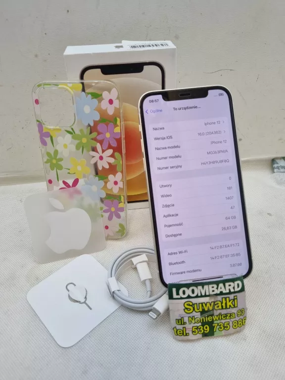 TELEFON IPHONE 12 64GB KOMPLET