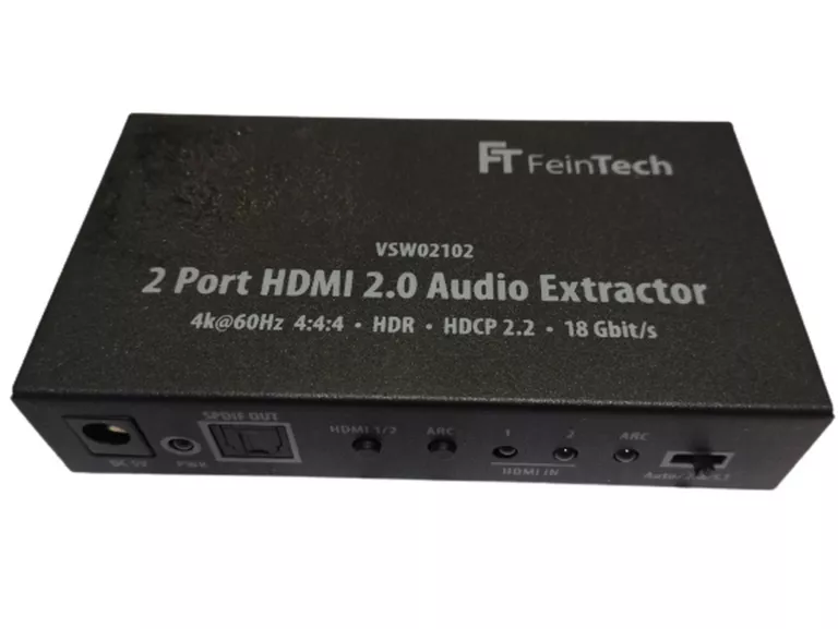 ROZGAŁĘZNIK FEINTECH VSW 02102 2-PORT HDMI 2.0