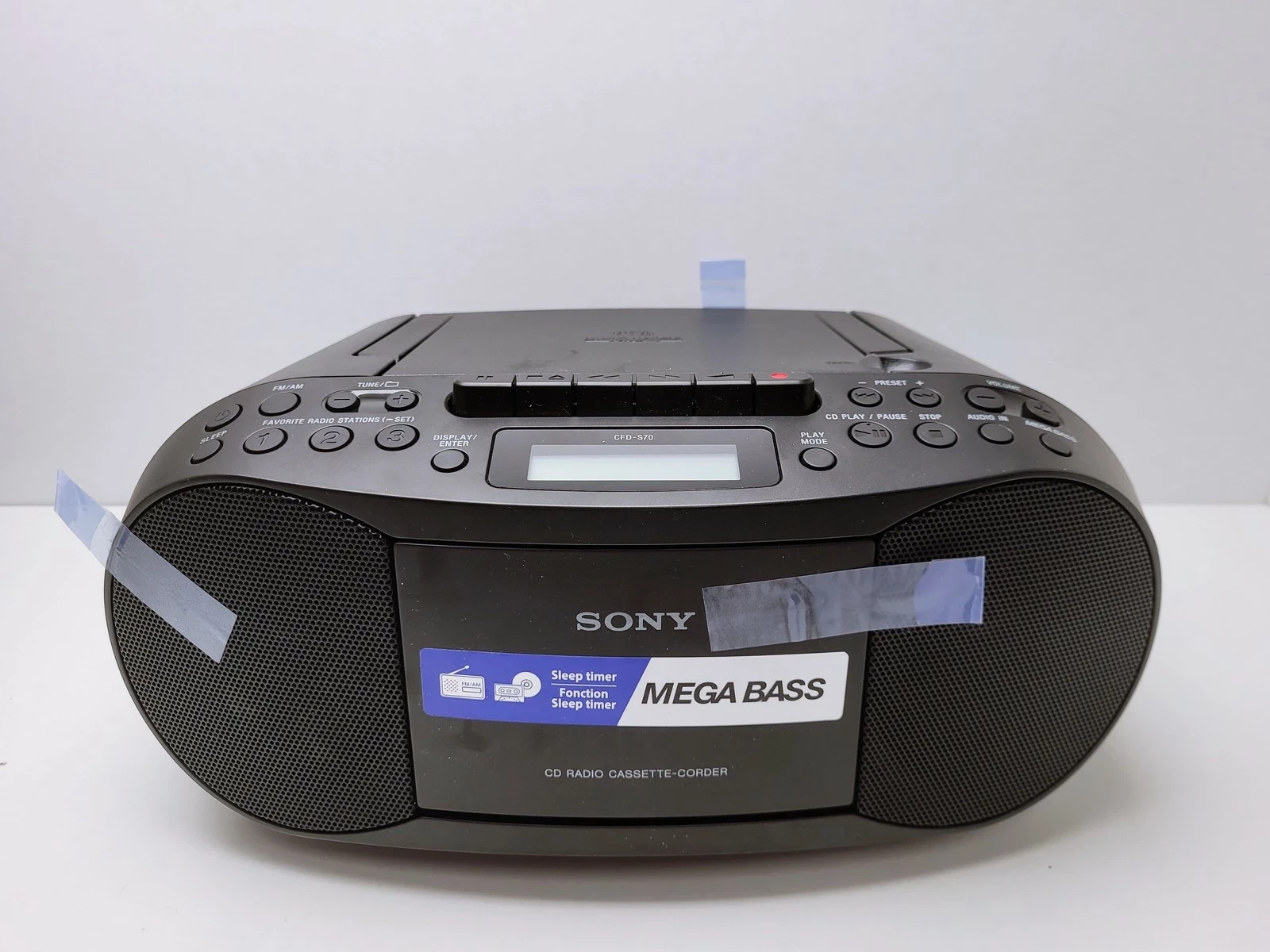 Lecteur de cassette et CD avec radio, CFD-S70