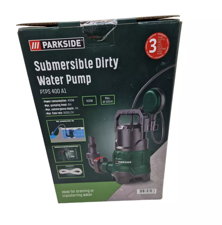 PARKSIDE POMPA ZANURZENIOWA DO BRUDNEJ WODY | Pompy i hydrofory