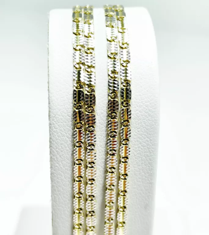 CIEKAWY ZŁOTY ŁAŃCUSZEK 55CM 5,55G 585