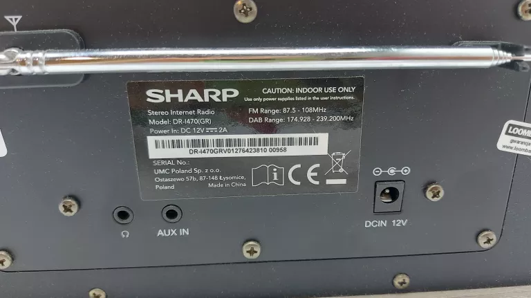 RADIO SHARP DR-I470 (PILOT, ZASILACZ)