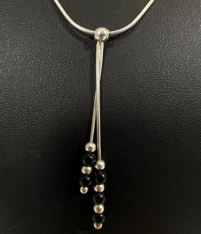 lancuszek-zmijka-z-czarnymi-kuleczkami-46g-pr925-stan-11323-2