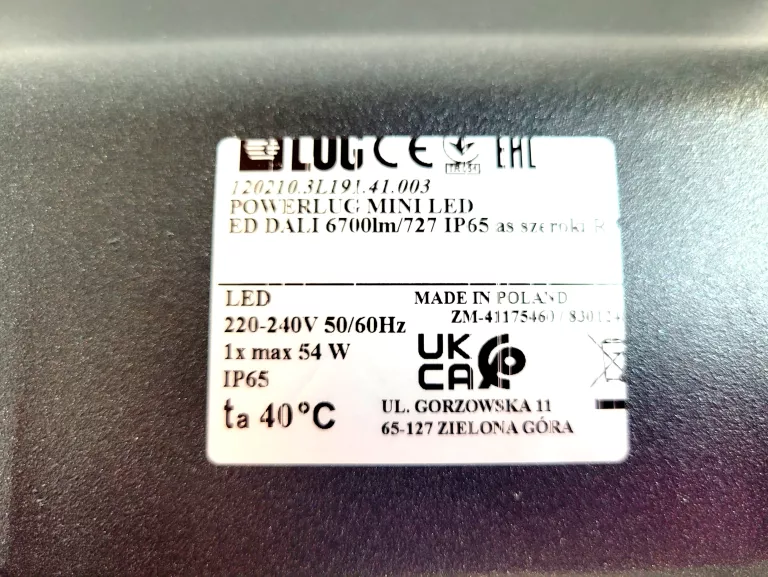 NAŚWIETLACZ POWERLUG MINI LED 6700LM/ 727 JAK NOWY