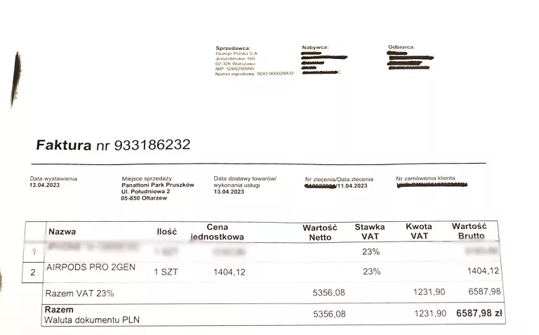 SŁUCHAWKI BEZPRZEWODOWE APPLE AIRPODS PRO (2 GEN)