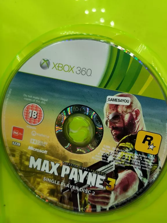 GRA NA XBOX 360 MAX PAYNE 3 MOCNE ZARYSOWANIA !!