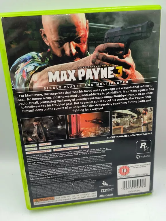 GRA NA XBOX 360 MAX PAYNE 3 MOCNE ZARYSOWANIA !!