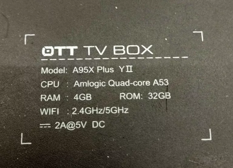 TV BOX OTT TV BOX A95X PLUS YII Z PILOTEM