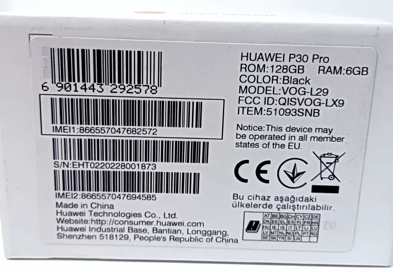 TELEFON HUAWEI P30 PRO 6/128GB KOMPLET ZADBANY