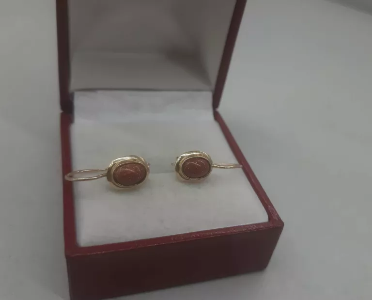 zlote-kolczyki-z-piaskiem-pustyni-585-stan-uzywany
