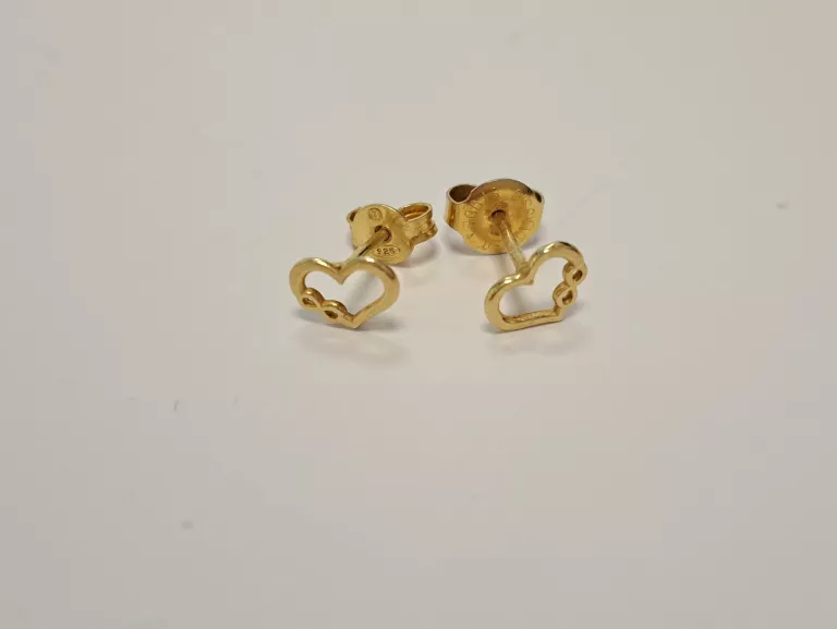 srebrnr-kolczyki-pozlacane-serduszka-925-stan-uzywany