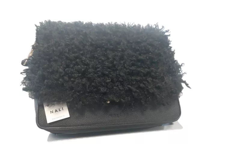 NALI TOREBKA BLACK FAUX FUR CROSS BODY