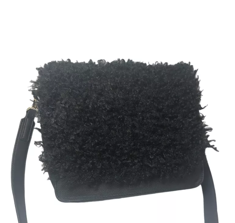 NALI TOREBKA BLACK FAUX FUR CROSS BODY