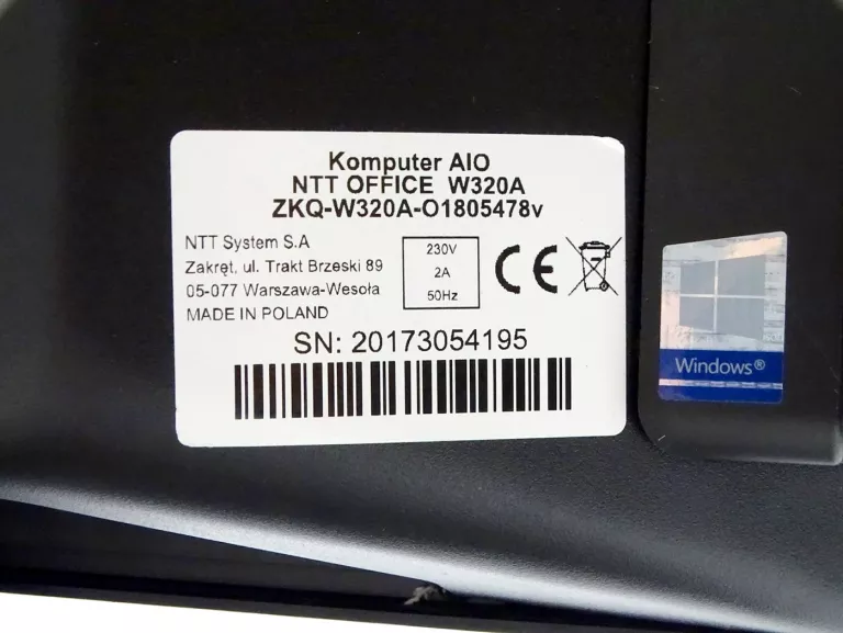 KOMPUTER NTT ALL-IN-ONE W320A 480SSD 8GB AMD