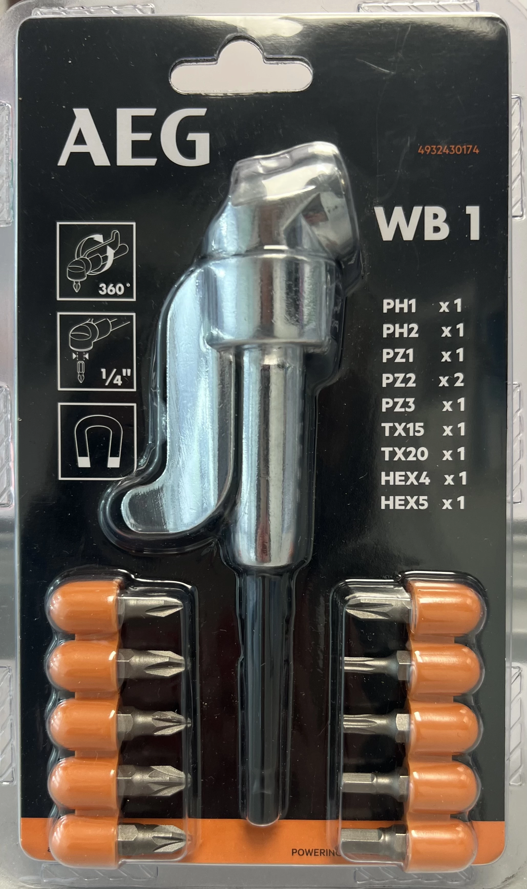 AEG WB1 PRZYSTAWKA KĄTOWA DO WKRĘTAREK WB1+ BITY Bity Loombard.pl