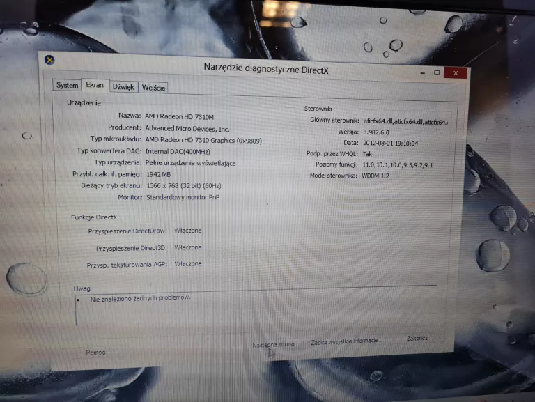 LAPTOP LENOVO G585 4/500 GB/WIN 8/ AMD E1 OPIS