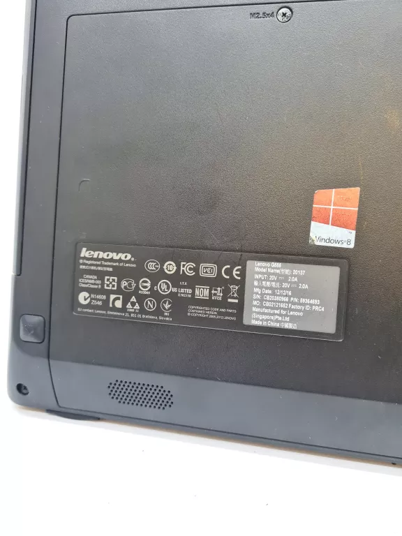 LAPTOP LENOVO G585 4/500 GB/WIN 8/ AMD E1 OPIS
