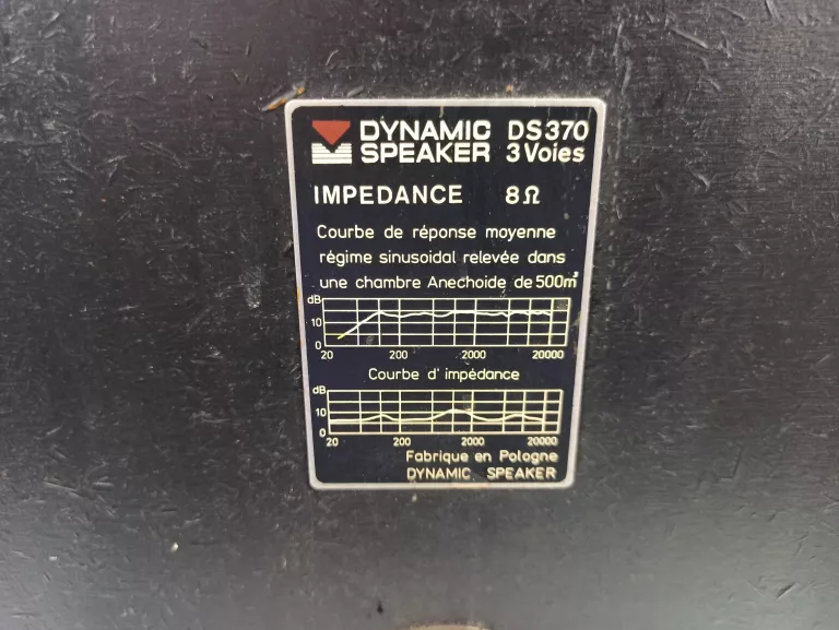 2 KOLUMNY TONSIL DYNAMIC SPEAKER DS 370