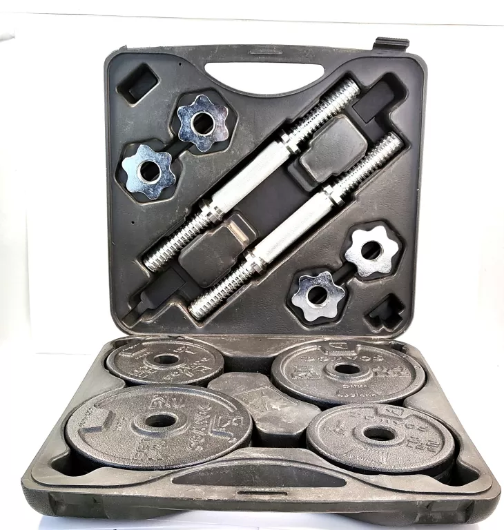 hantle-zeliwne-regulowane-domyos-1x-20-kg-komplet-stan-uzywany