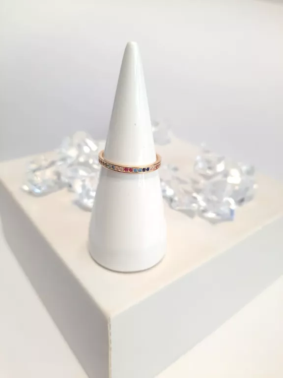 okazja-zloty-kolorowy-pierscionek-14k-3-maja-22-hajnowka