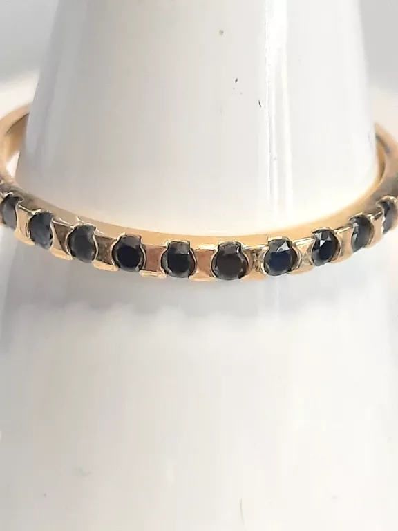 okazja-zloty-pierscionek-czarne-kamyczki-14k-stan-11323-2