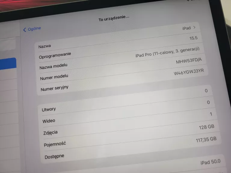 TABLET APPLE IPAD PRO 12.9" M1 128GB