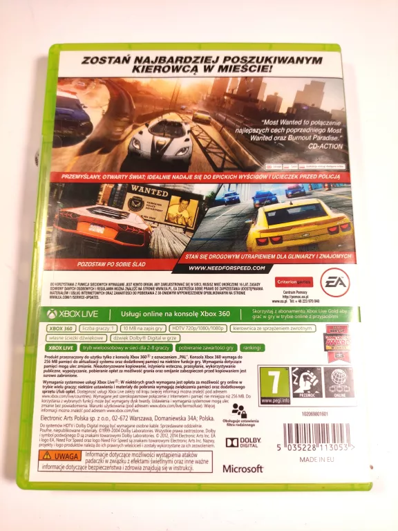 gra-xbox-360-nfs-most-wanted-rodzaj-wydania-podstawa