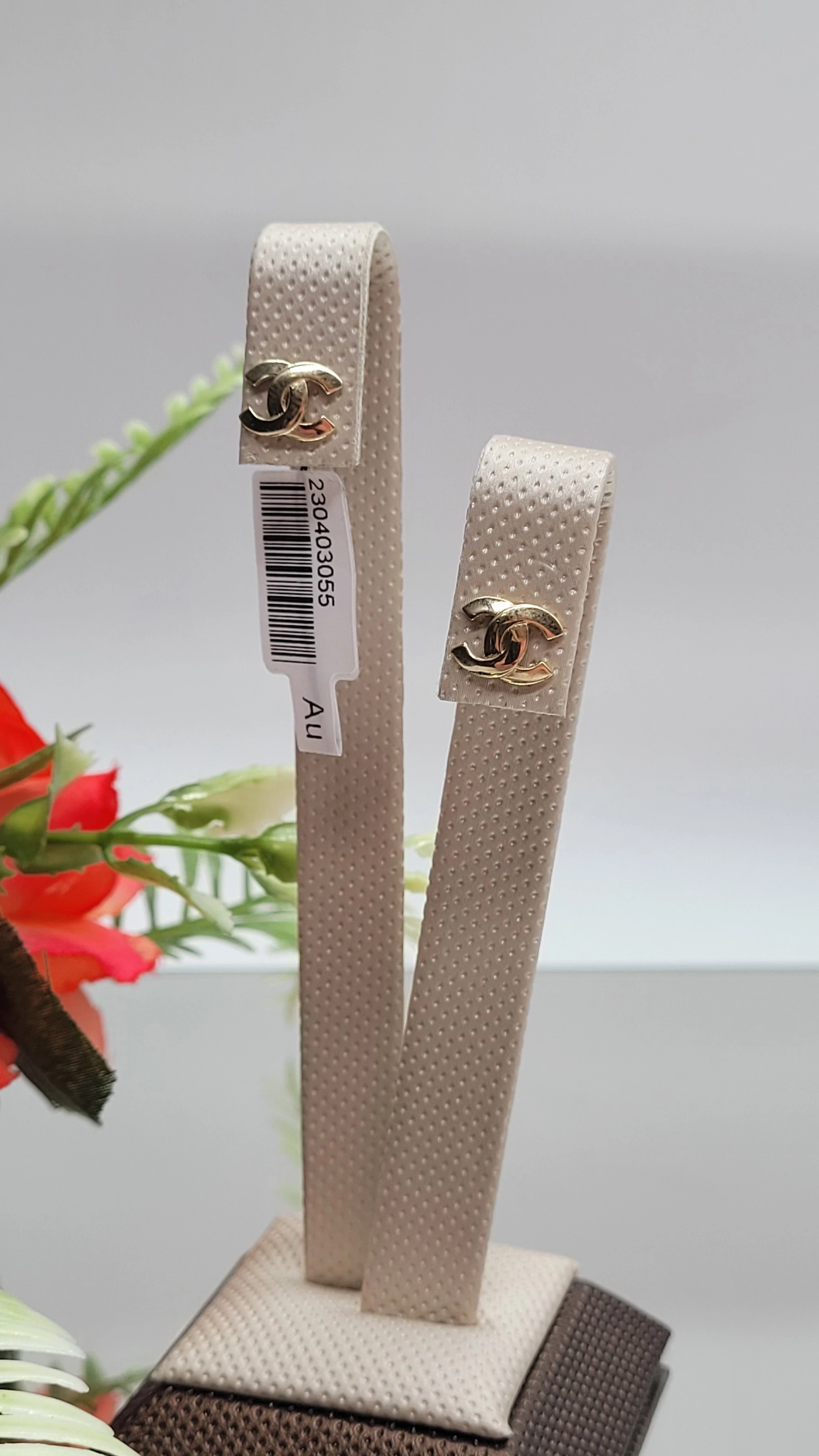 zlote-kolczyki-chanel-585-128g-sztyft-stan-powystawowy