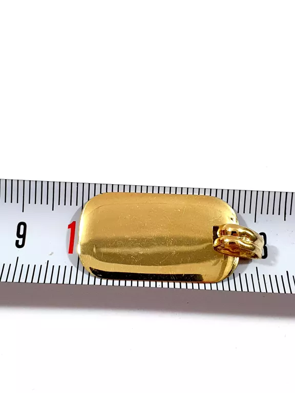 ZŁOTA ZAWIESZKA BLASZKA DO GRAWERU 1,84G P585