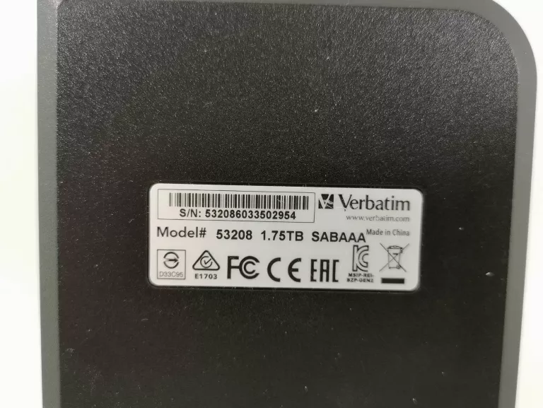 DYSK ZEWNETRZNY VERBATIM 53208 1,75TB