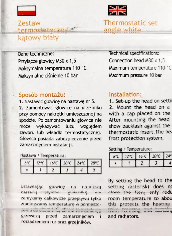 ZESTAW TERMOSTATYCZNY IDMAR OPTICOMFORT KĄTOWY 40