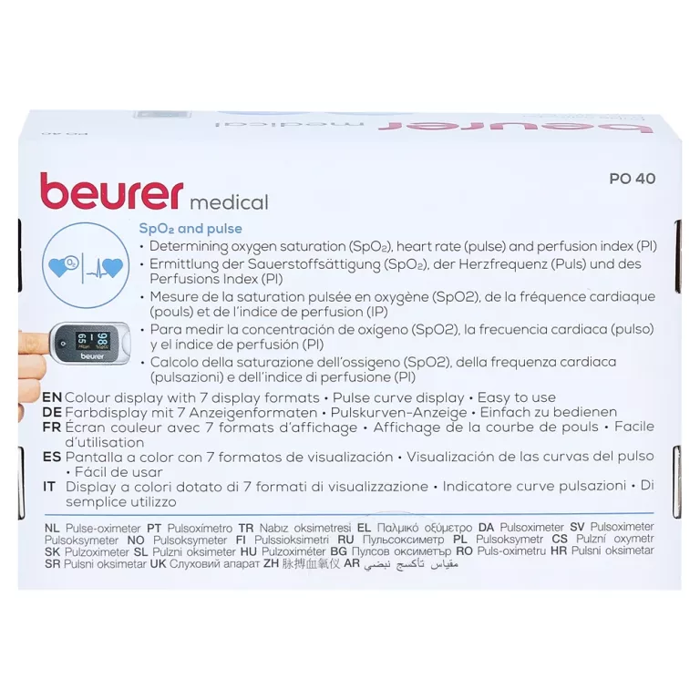 BEURER PO 40 PULSOKSYMETR SPO2 PERFUZJA PULS