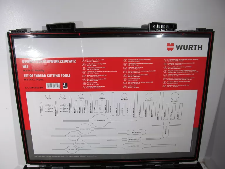 WURTH ZESTAW DO GWINTOWANIA HSS-2.0 44SZT.