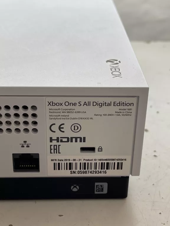 KONSOLA XBOX ONE S ALL DIGITAL 1TB