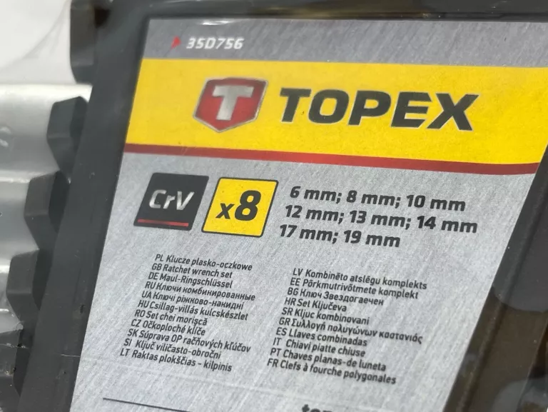 KLUCZE PŁASKIE TOPEX 8X