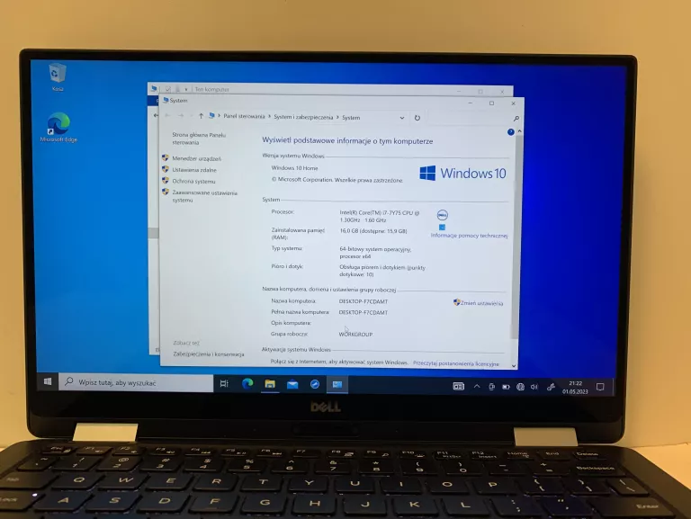 DELL XPS 13 9365 2W1 I7 16GB 256SSD FHD W10 DOTYK