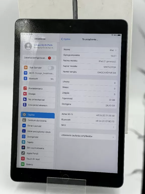 TABLET IPAD 7TH GEN 32 GB ŁADNY !