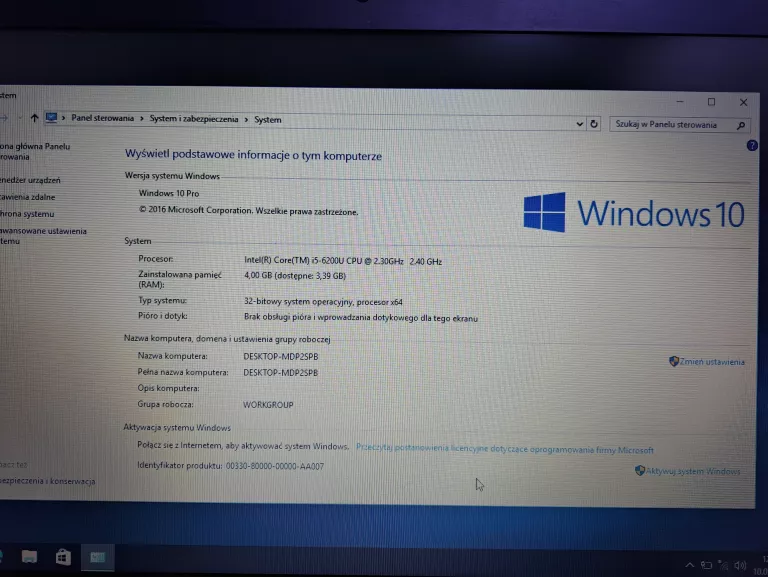 LAPTOP HP PROBOOK 450 I5/4GB RAM/320GB HDD/WIN10