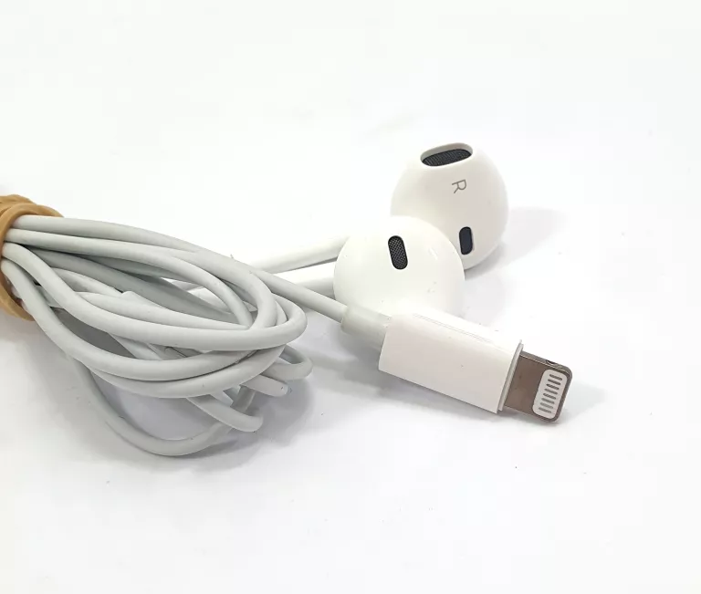 APPLE EARPODS ZE ZŁĄCZEM LIGHTNING - USZKODZONE - NIE DZIAŁAJĄ