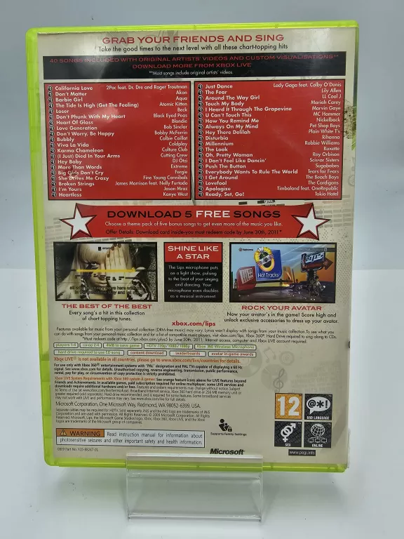 GRA XBOX 360 NUMBER ONE HITS LIPS