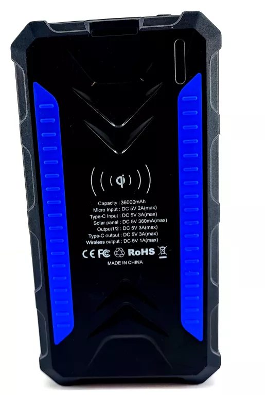POWERBANK QI 36000 MAH CZARNY