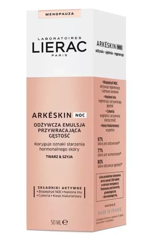 ODŻYWCZA EMULSJA LIERAC ARKESKIN NA NOC 50 ML.